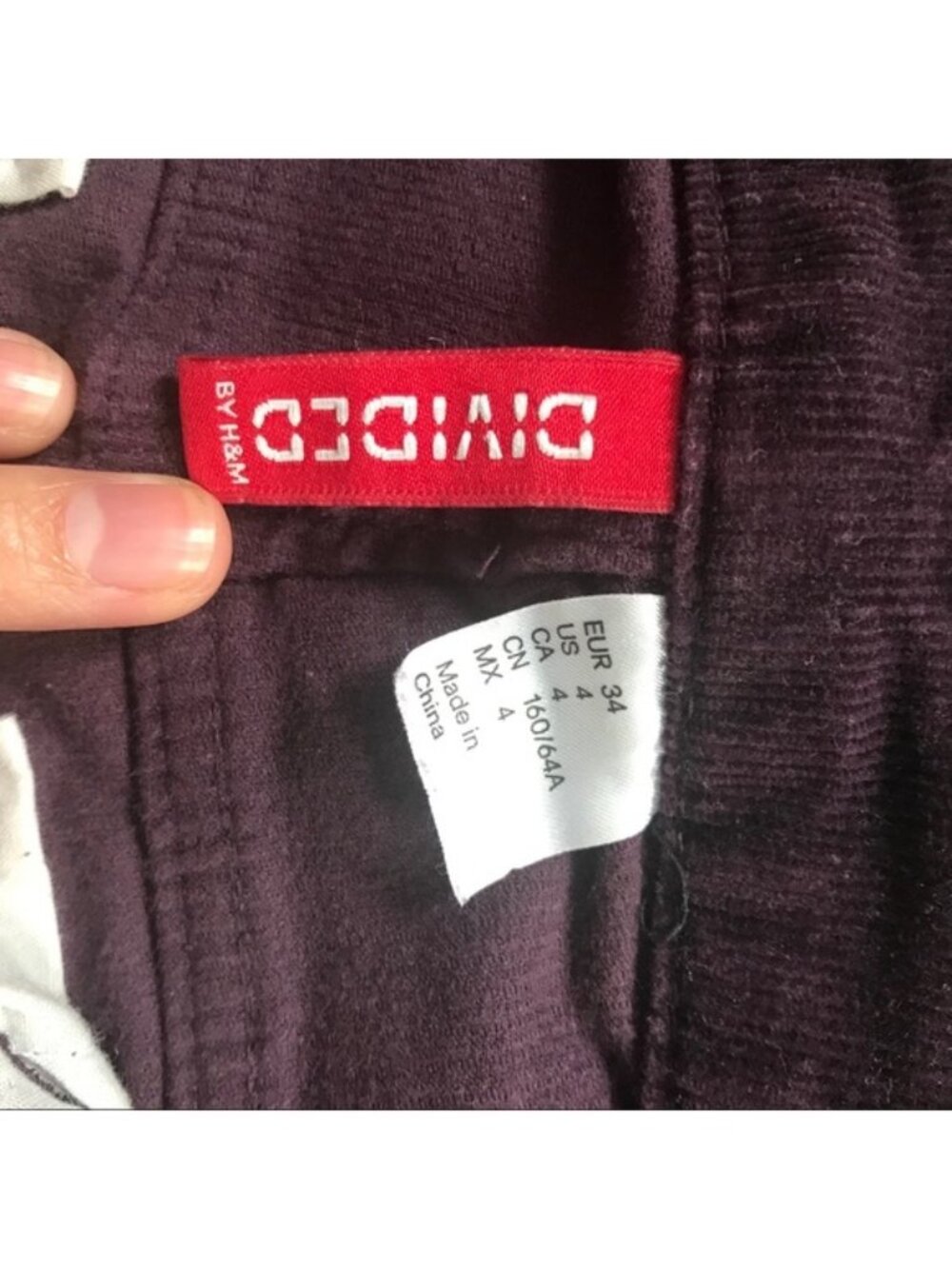 Purple Courdoroy Pants - Picture 2 of 4